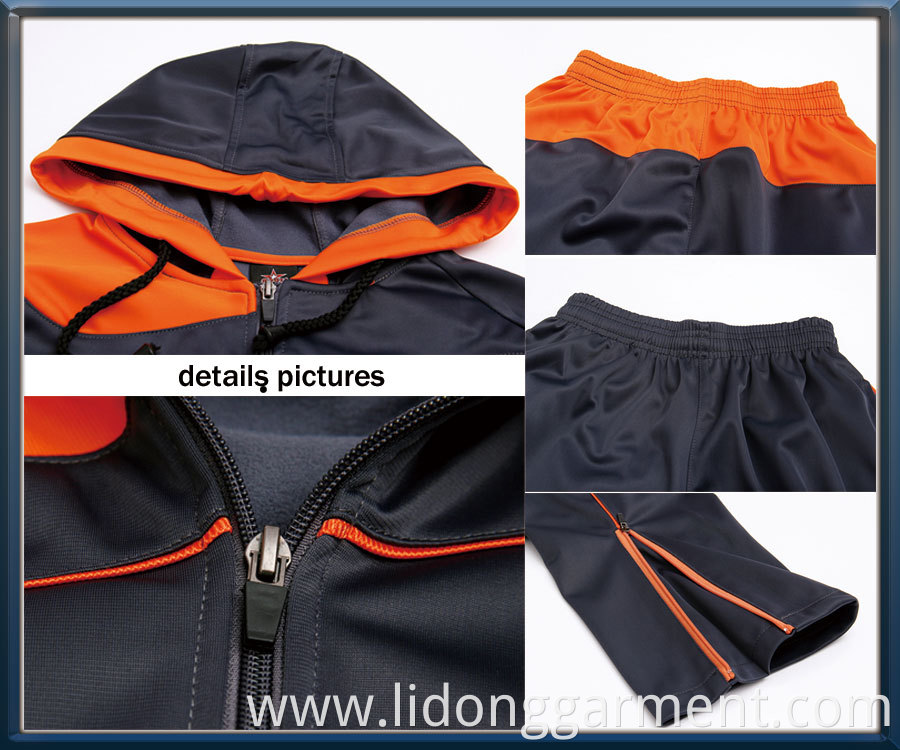 Custom latest plain design tracksuit wholesale your own cotton mens tracksuit